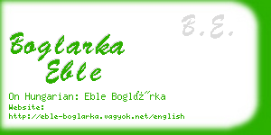boglarka eble business card